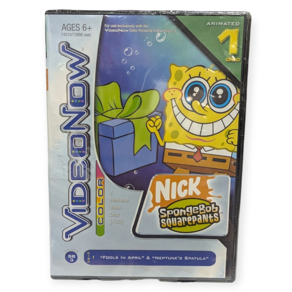 VideoNow Color SpongeBob SquarePants PVD SB3 Fools in April Factory Sealed 2004